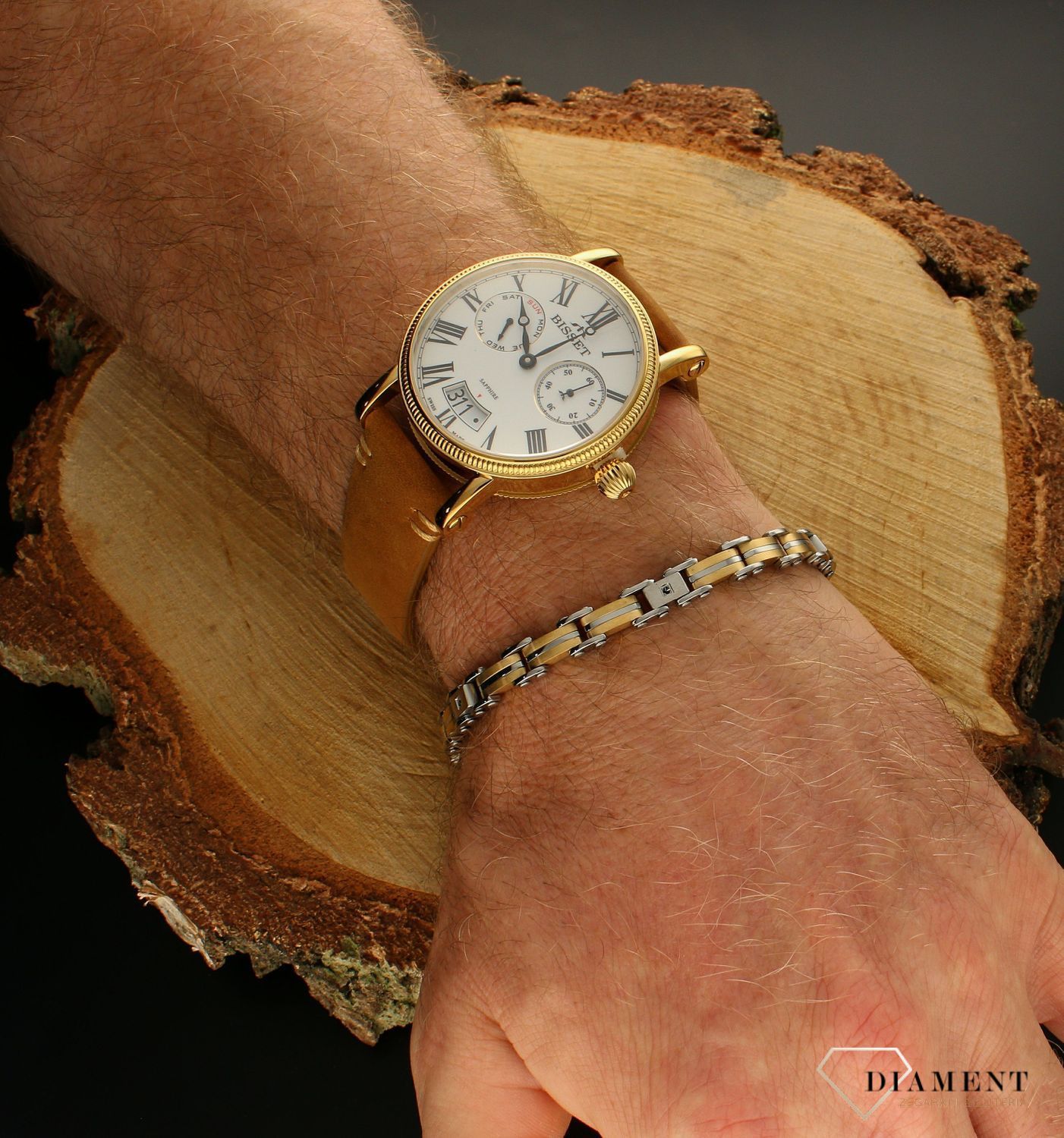 Bransoletka Nomination Italy Strong Diamenty, złota. Mocny, charakterystyczny design inspirowany ogniwami łańcucha rowerowego sprawia, iż jest to idealna propozycja dla Panów, którzy stawiają na odważne i wyraziste dodatki.jpg